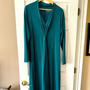 Soft surroundings teal full length dress